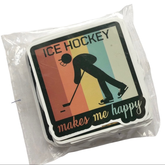 2/$10 HOCKEY 50 Stickers Ice Skate Stick Puck Goal NHL Hockey Lover Fan NEW - Picture 6 of 7